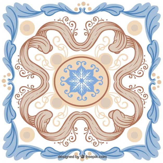 626x626 Ornamental Ceramic Tile Vector Premium Download