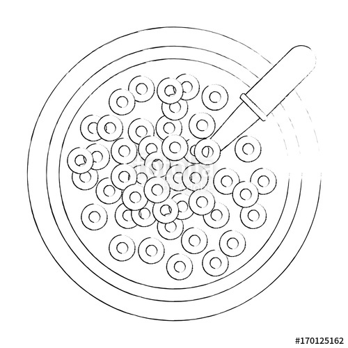 500x500 Cereal Bowl Icon Over White Background Vector Illustration Stock