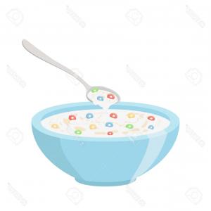 300x300 Bowl Of Red Rice Cereal Vector Clipart Orangiausa