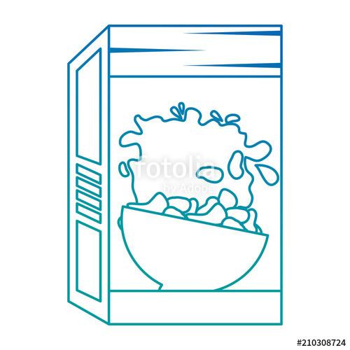 500x500 Cereal Box Packing Icon Vector Illustration Design Stock Image