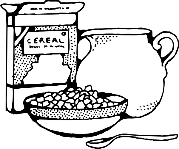 600x501 Cereal Box And Milk Clip Art Free Vector In Open Office Drawing