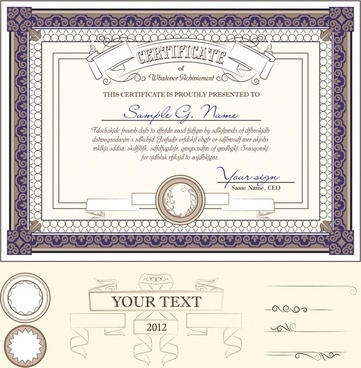 361x368 Free Vector Award Certificate Border Free Vector Download (6,411