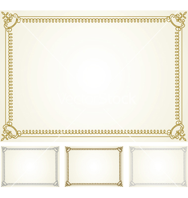 380x400 18 Certificate Frames Vector Images