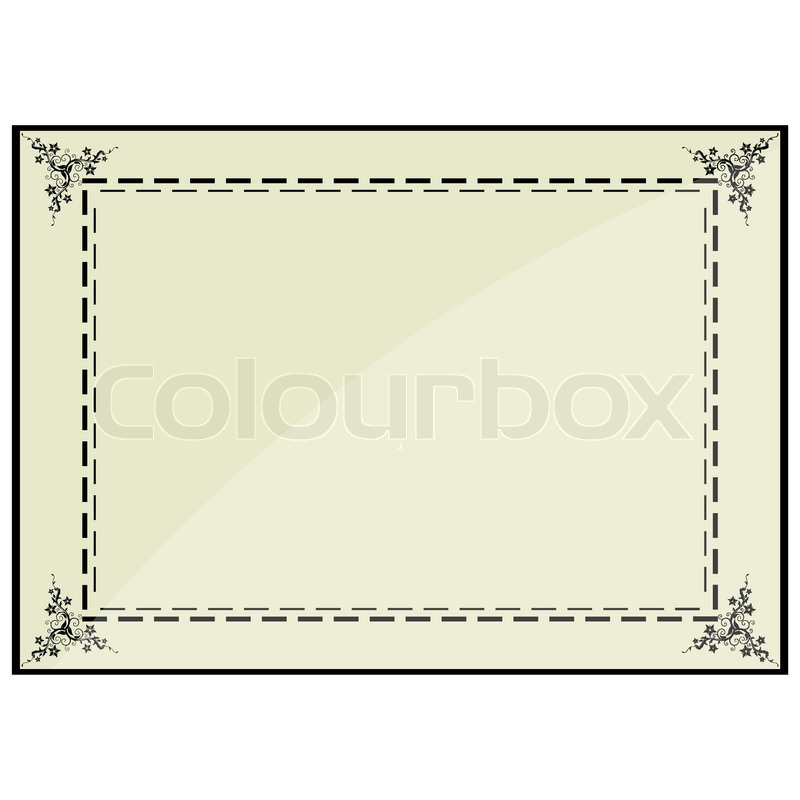800x800 Illustration Of Certificate Frame Stock Vector Colourbox