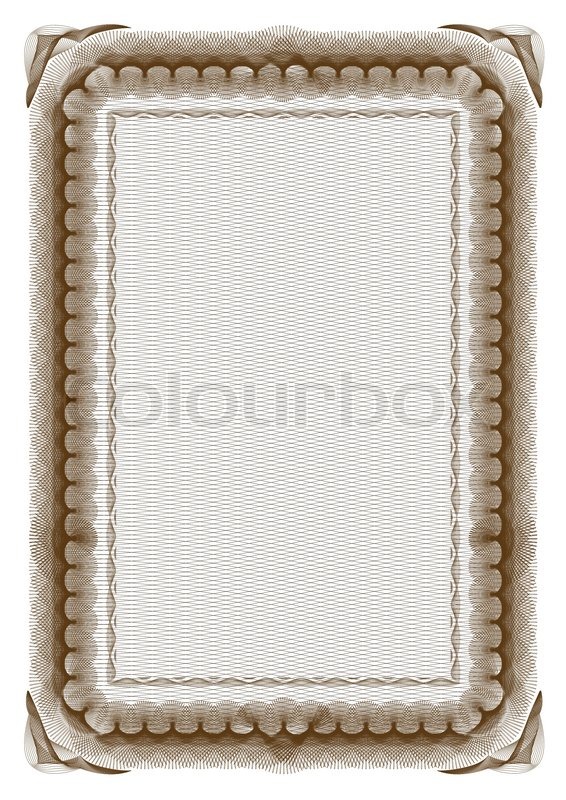 566x800 Blank Certificate Frame Stock Vector Colourbox