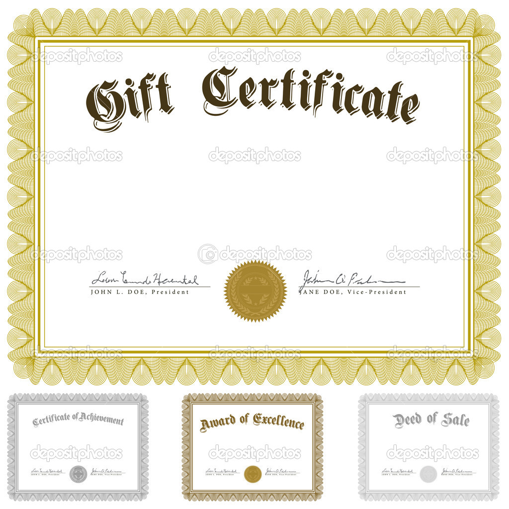 1024x1024 Vector Certificate And Awards Frame Set