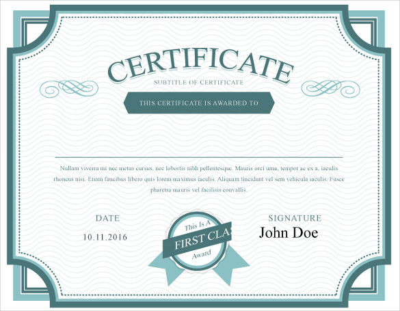 Certificate Template Vector