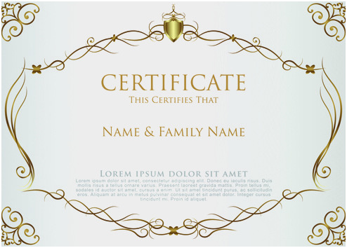 494x354 Certificate Template Vector Unique Elegant Invitation Templates
