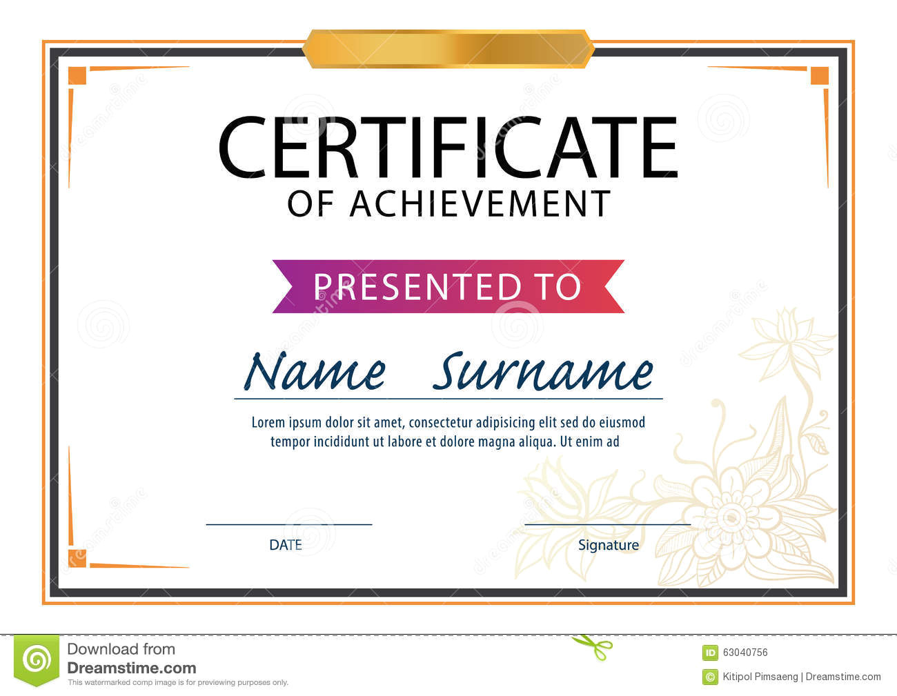 1300x1009 Free Vector Certificate Template Unique Certificate Template