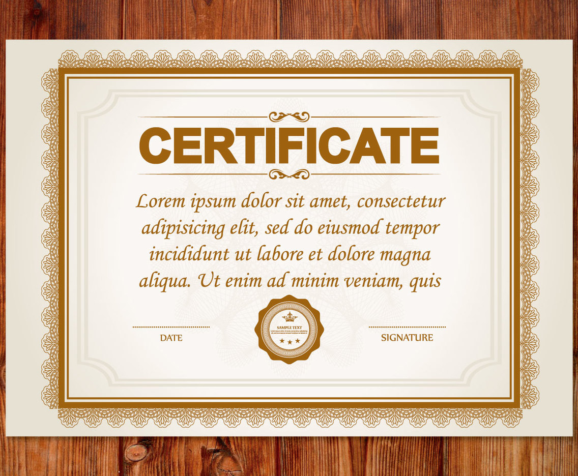 1136x936 Vector Certificate Template Vector Art Amp Graphics