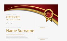 236x145 Certificate Template With Colored Shapes Free Vector Graphic