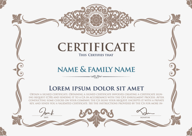 650x460 Certificate, Vector Pattern, Frame Png And Vector For Free Download