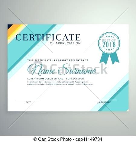 450x470 Modern Certificate Template With Blue Lines Design Vector Free