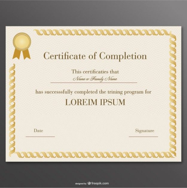 625x626 Vector Certificate Design Free Vector Vintage