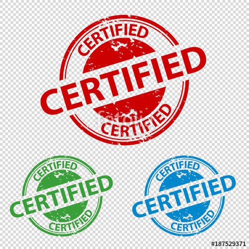 500x500 Rubber Stamp Seal Certified