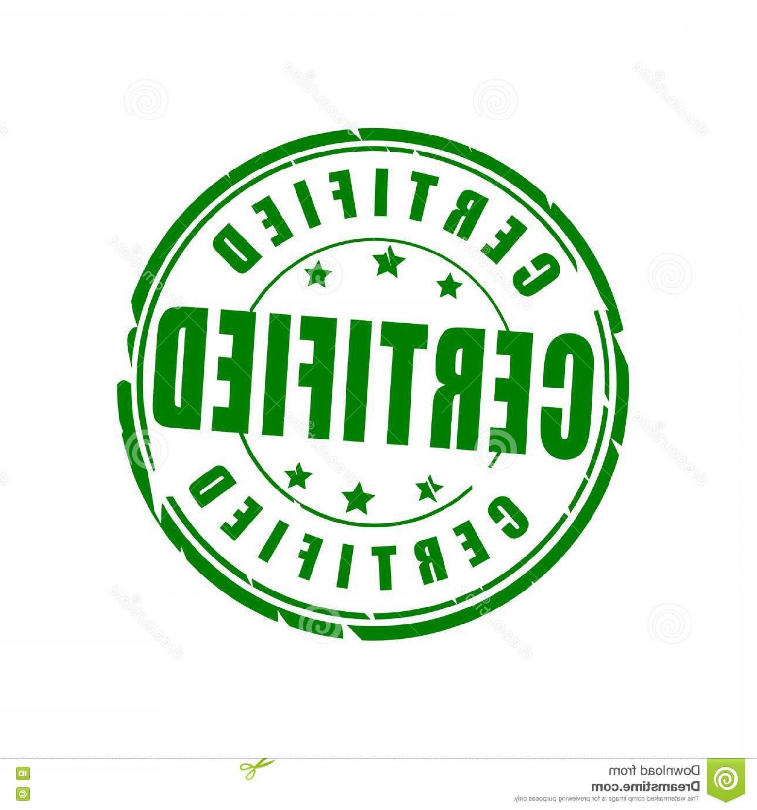 1560x1668 Stock Illustration Certified Vector Stamp Green Illustration Image