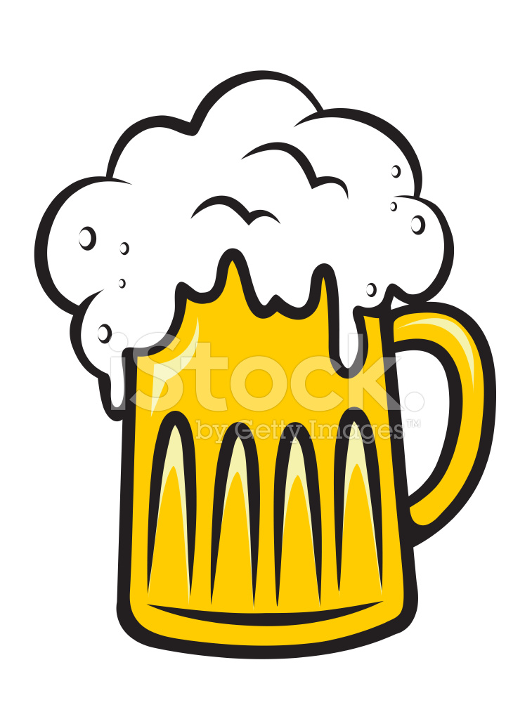 757x1024 Jarra De Cerveza Espumosa Desbordante Stock Vector
