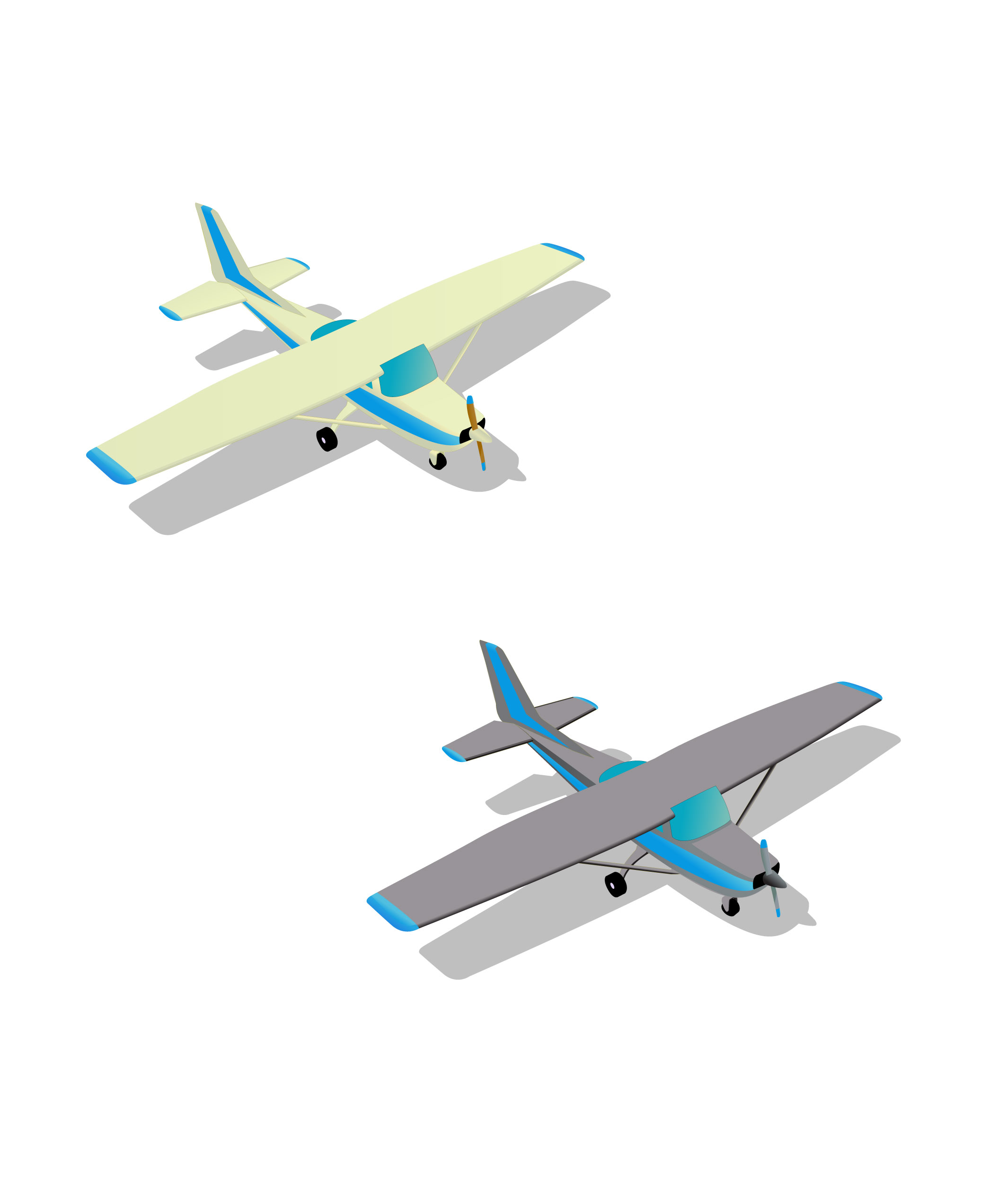 2128x2544 Cessna Plane Free Vector