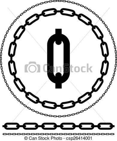 390x470 Circle Clipart Chain Link