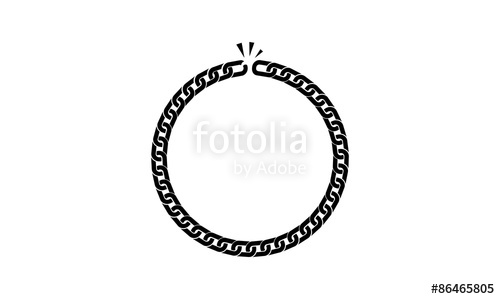 500x299 Broken Circle Chain Connection Vector Stock Image And Royalty