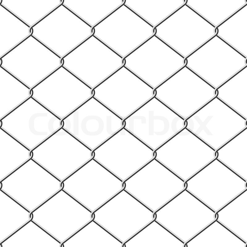 800x800 Realistic Wire Chain Link Fence Seamless Vector Background