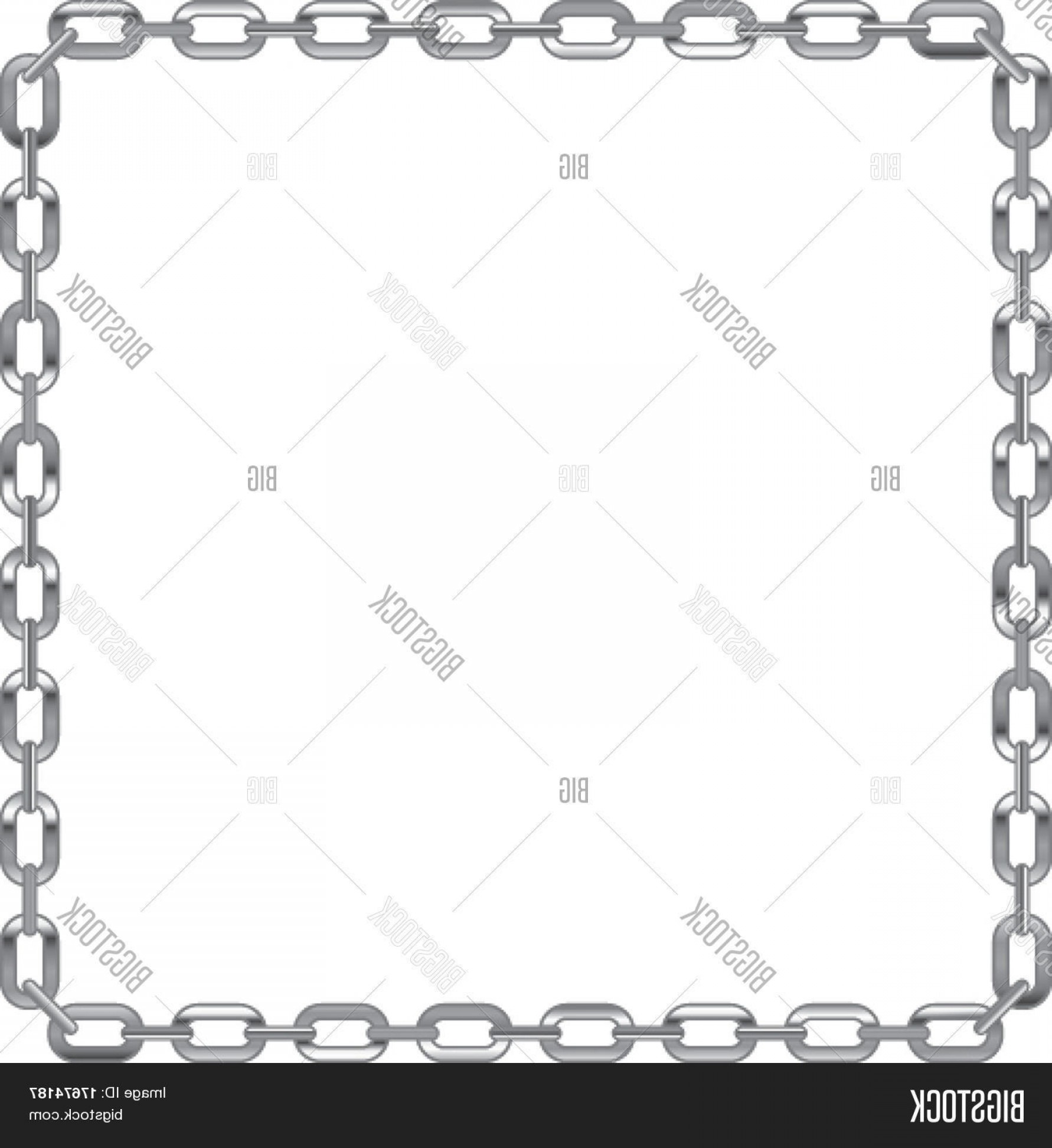 1782x1944 Stock Vector Chain Link Frame With White Background Orangiausa