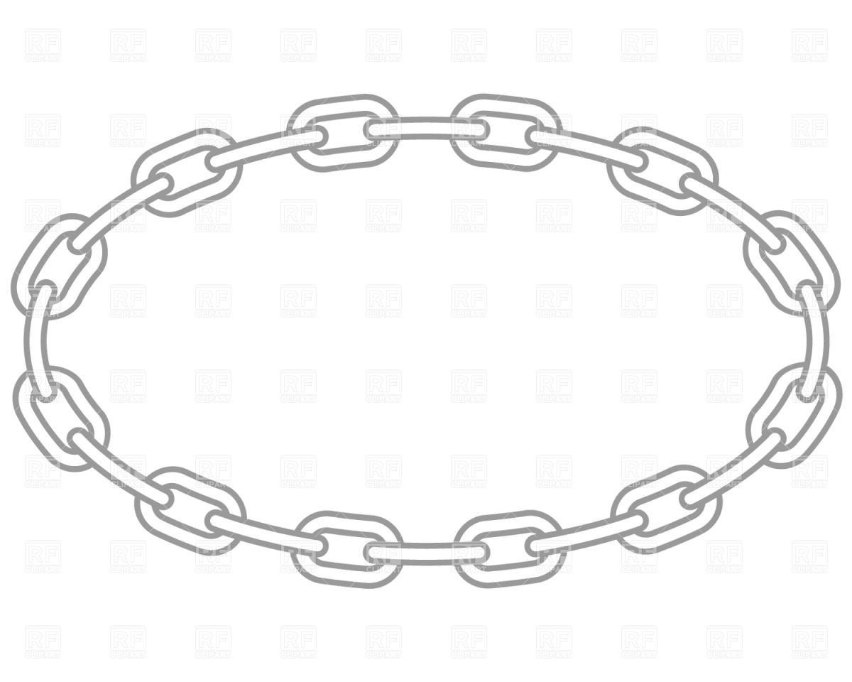 1200x960 Oval Chain Frame Vector Image Vector Artwork Of Borders And
