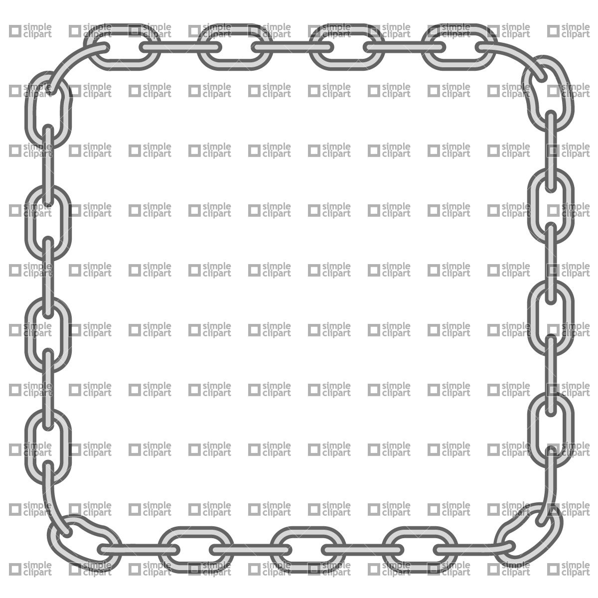 1200x1200 Square Chain Frame Vector Image
