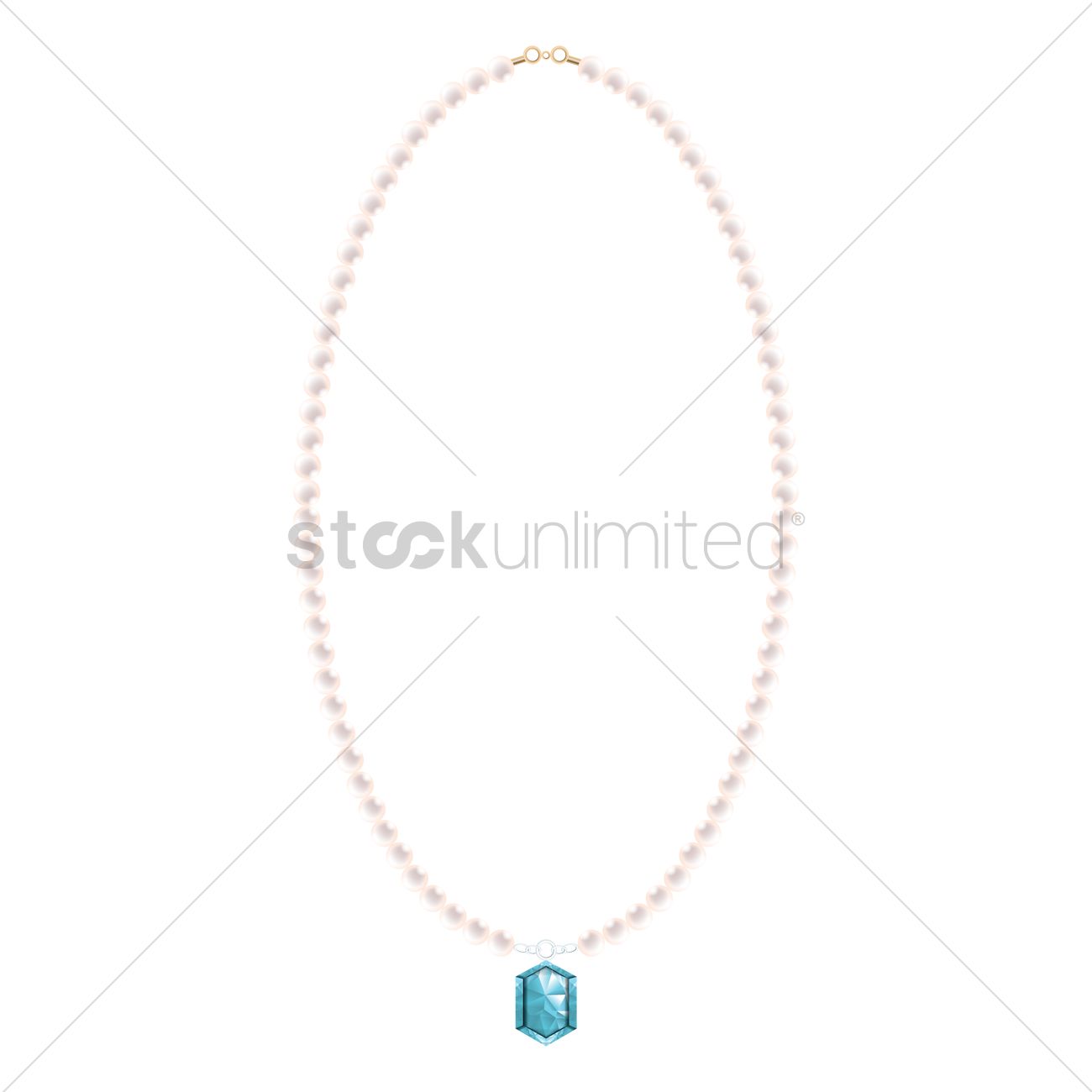 1300x1300 Pearl Necklace Vector Image