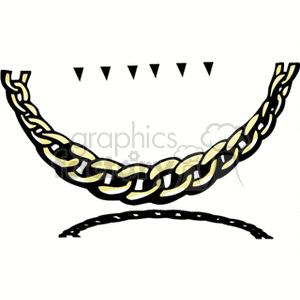 300x300 Royalty Free Gold Chain Necklace 137675 Vector Clip Art Image