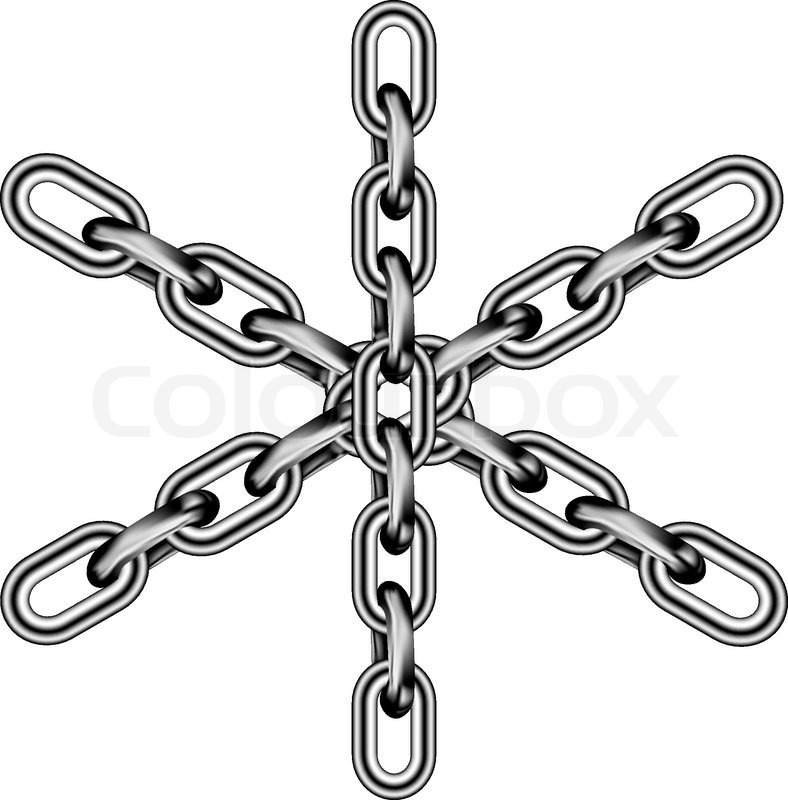 788x800 Iron Vector Chain Isolated On White Background Stock Vector