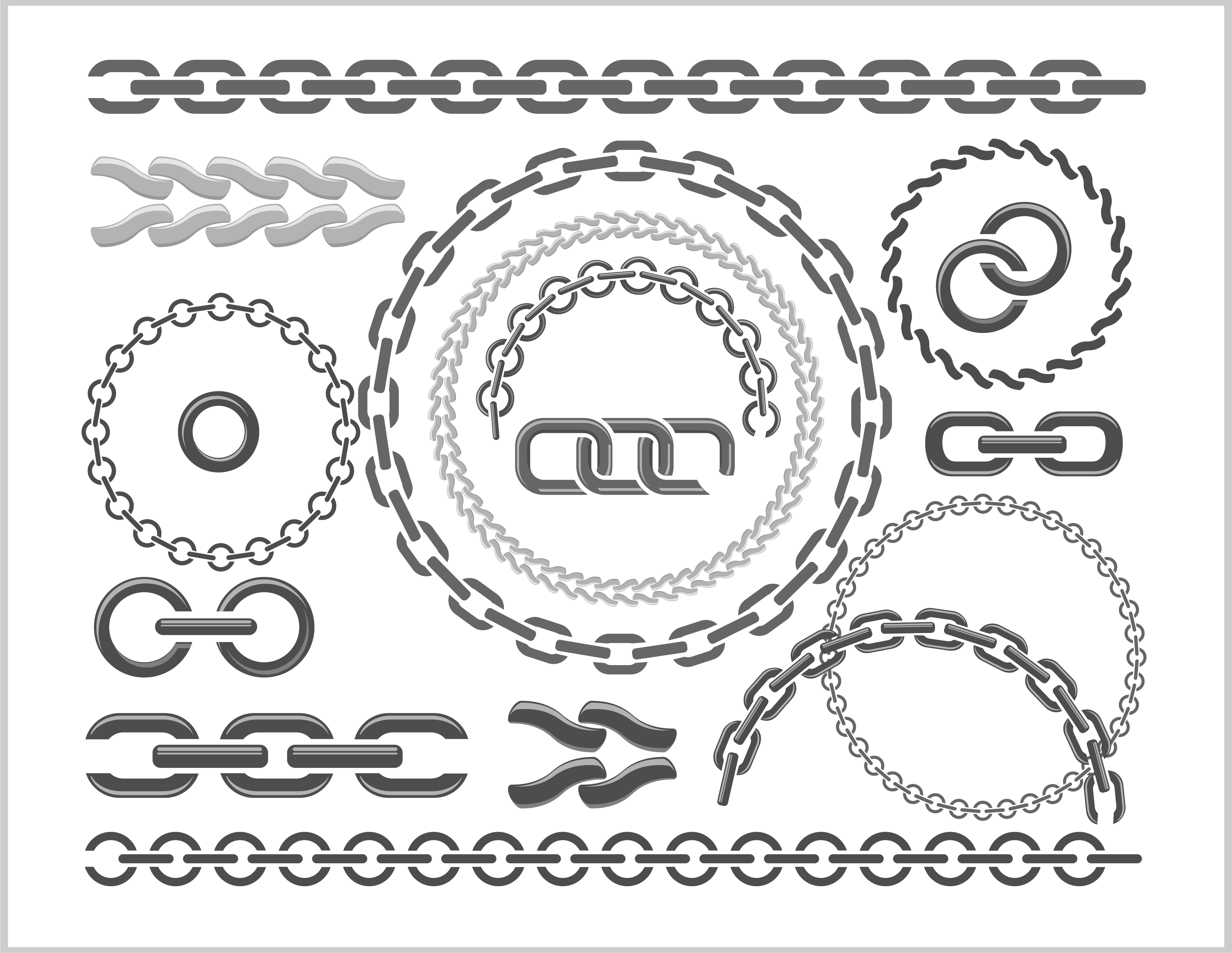 3873x2996 Metal Chains Vector Design 02 Free Download