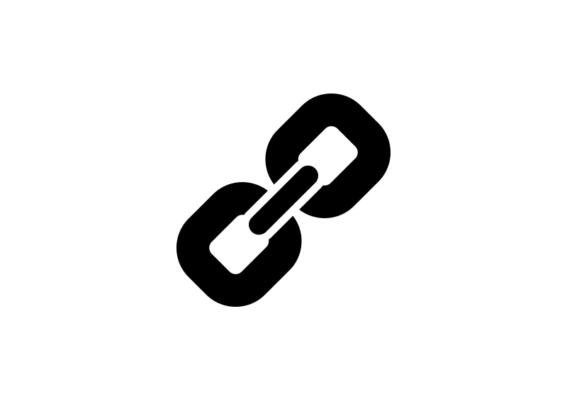 800x566 Black Simple Chain Vector Icon