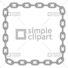 236x236 Oval Frame Made Of Chain Vector Image