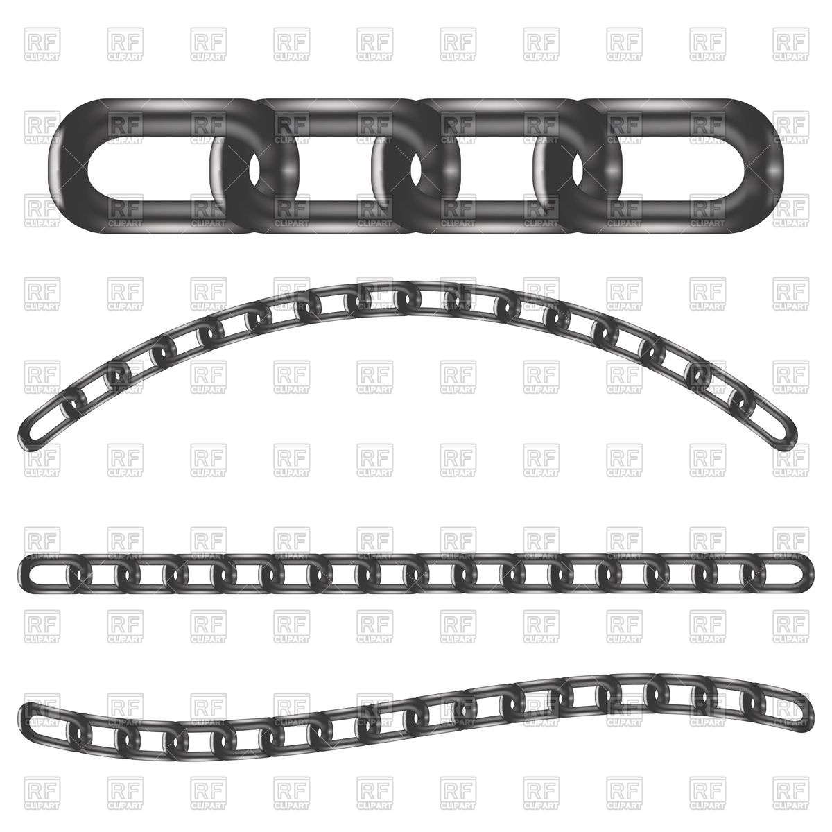 1200x1200 Set Of Steel Chains Vector Image Vector Artwork Of Borders And