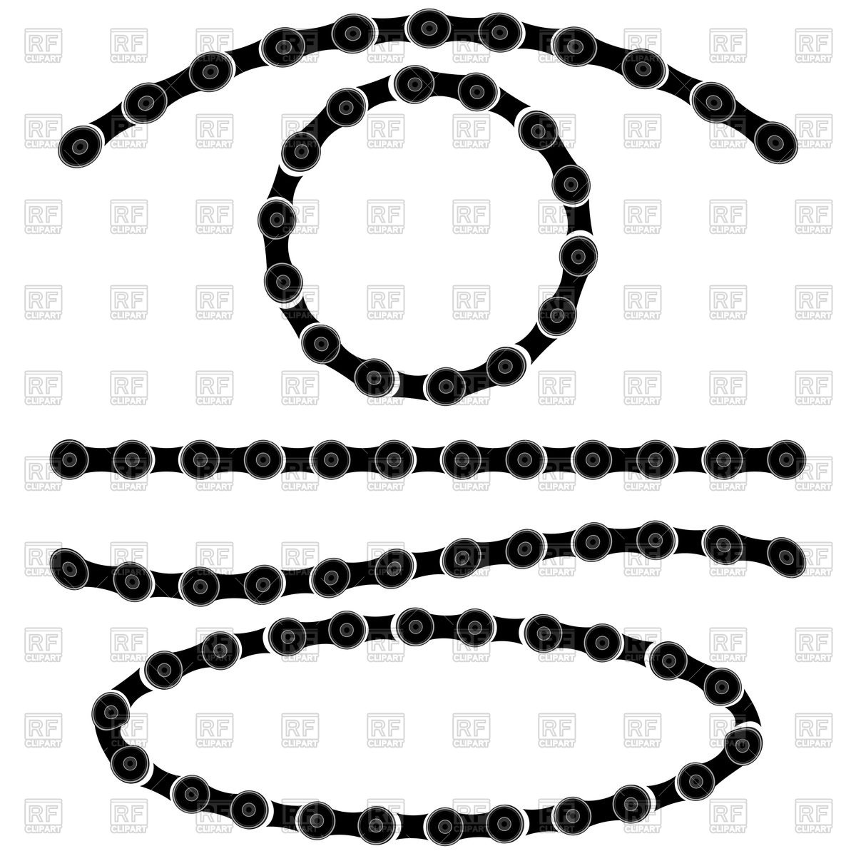 1200x1200 Bike Chain Frames Vector Image Vector Artwork Of Borders And