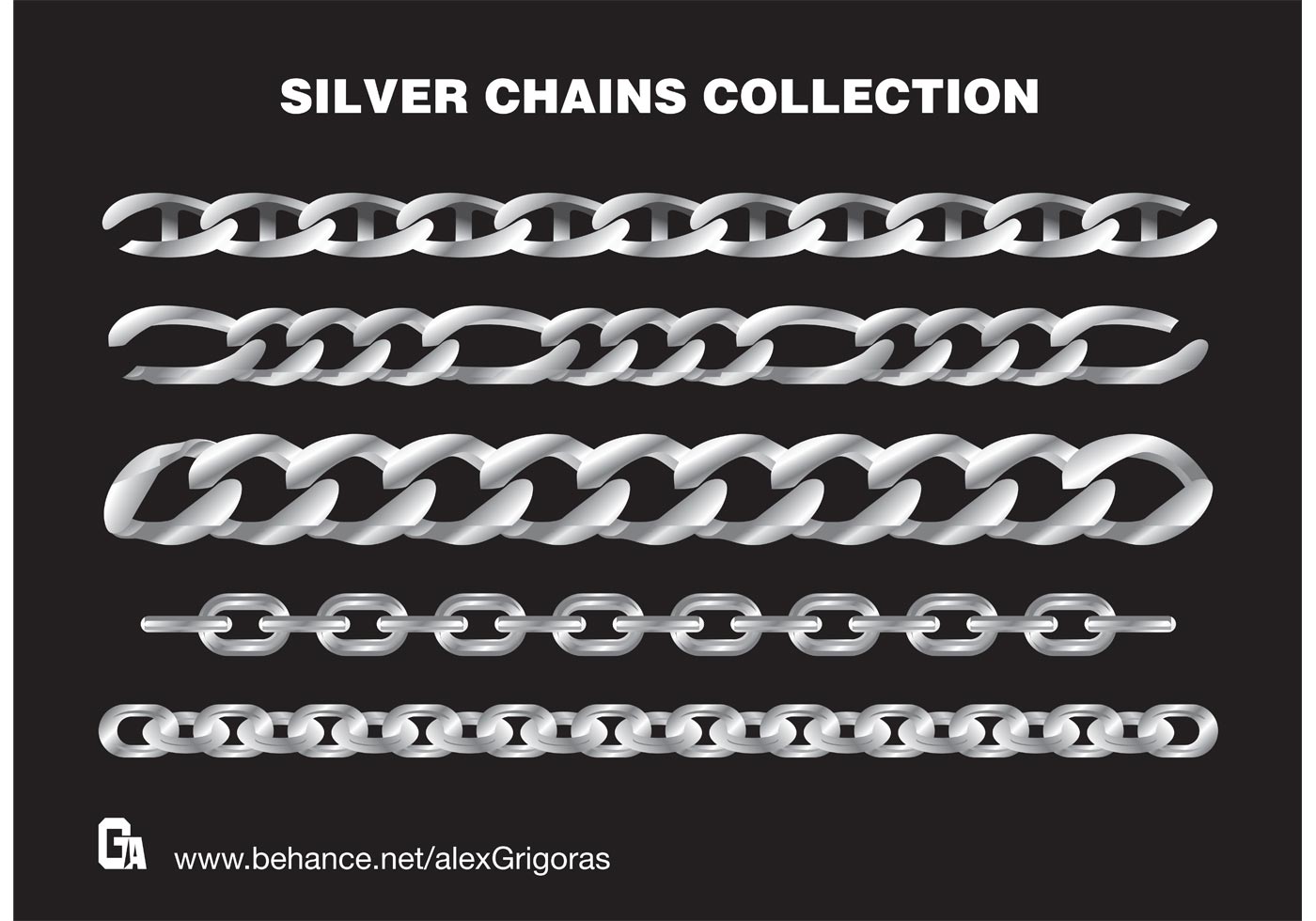 1400x980 Chain Brush Free Vector Art