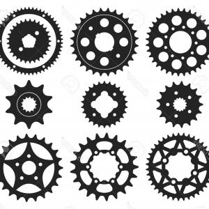 300x300 Stock Illustration Vector Chainrings Pack Bike Rear Sprocket Image