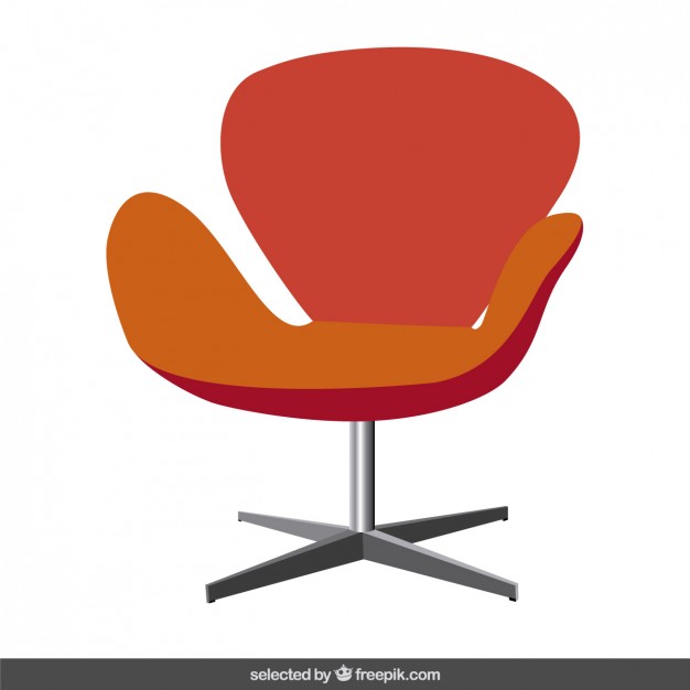 626x626 Red Modern Chair Vector Free Download