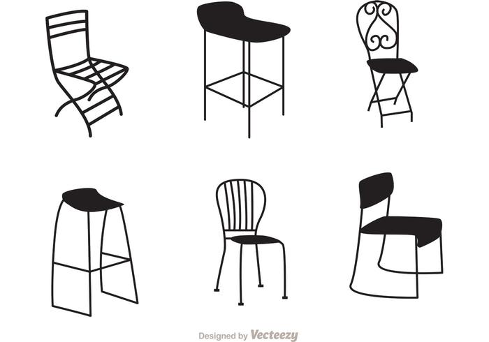 700x490 Restaurant Black Chair Vectors