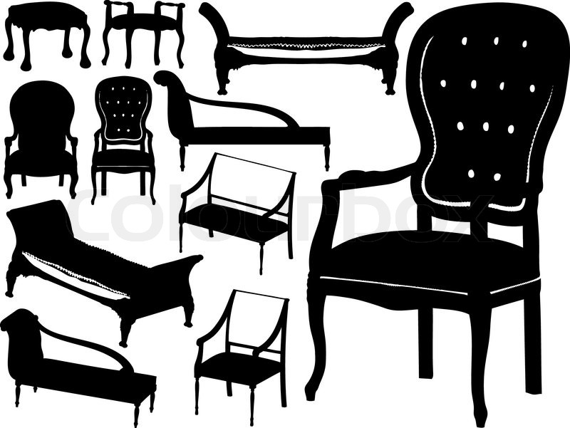 800x601 Vector Collection Of Chairs Stock Vector Colourbox