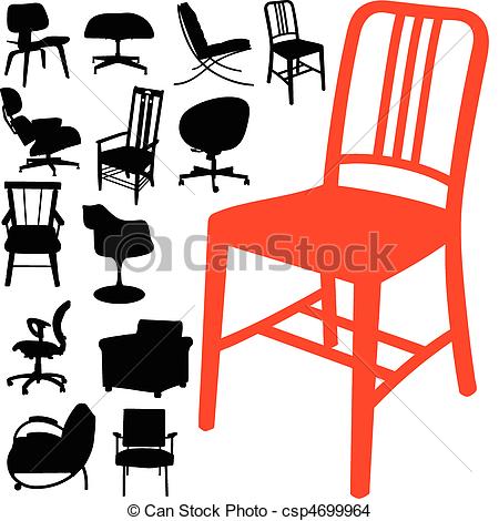450x470 Chair Vector Silhouettes.