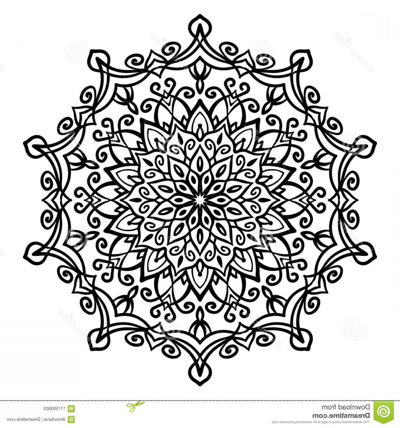 1560x1668 Mandala Vector Design Element Round Ornament Decoration Line