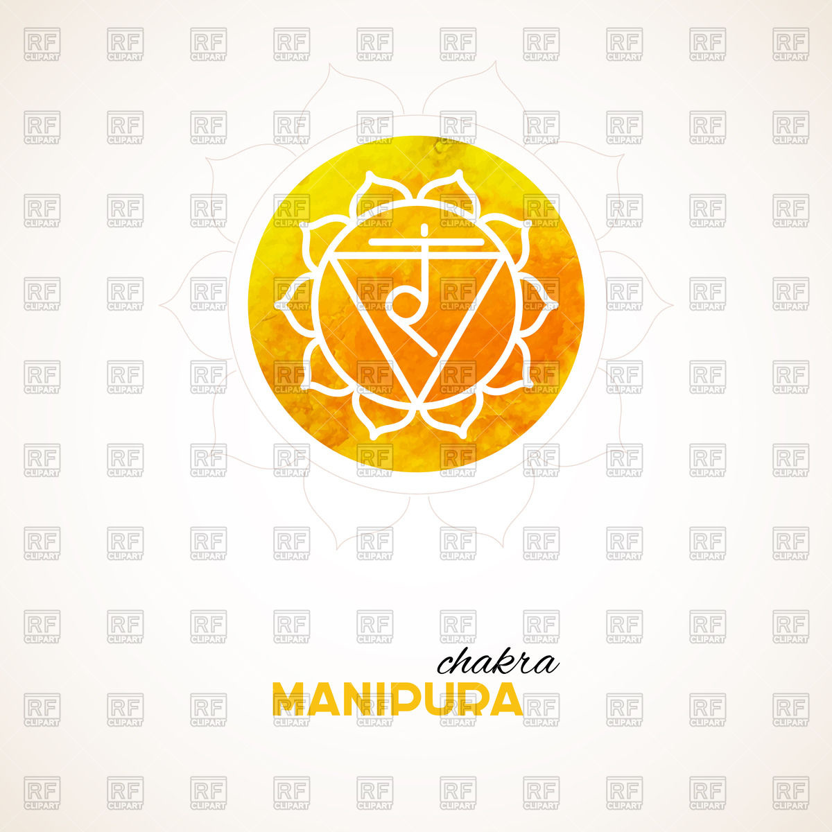 1200x1200 Yellow Watercolor Chakra Symbol