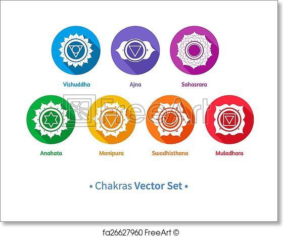 560x470 Free Art Print Of Chakras. . Vector Set Of Chakra Symbols
