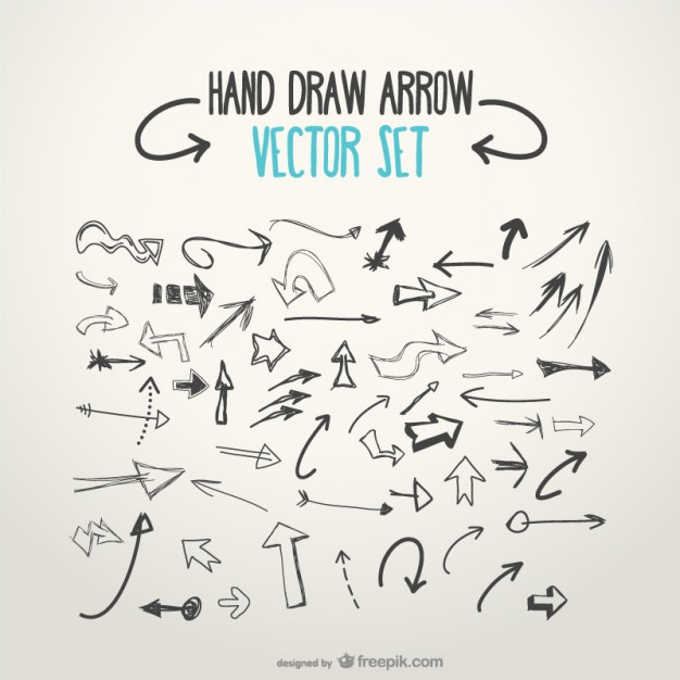 626x626 Sketchy Arrows Collection Vector Free Download