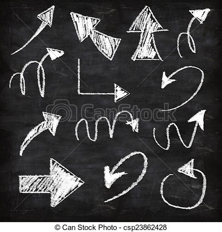 450x470 Arrow Clipart Chalkboard
