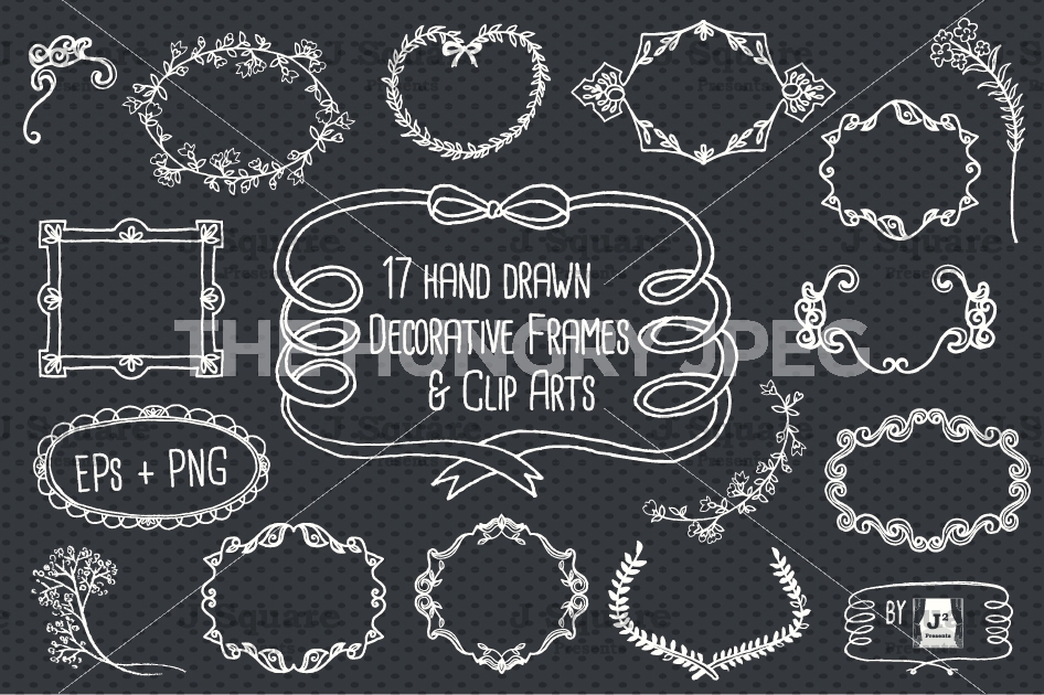 946x630 Chalkboard Frame Vector Clip Arts By J Square Presents