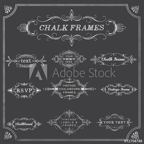 500x500 Chalkboard Frames