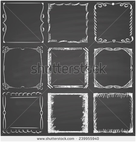 450x470 Black Chalkboard Frame Lovely Set Nine Frames Chalk Blackboard